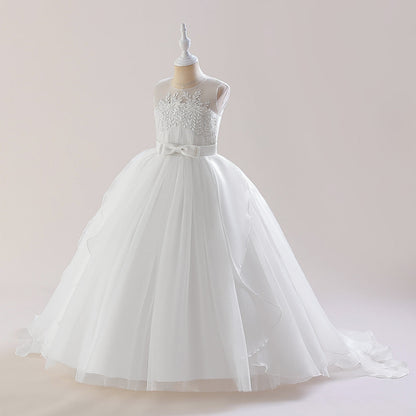 Ball Gown Scoop Sleeveless Flower Girl Dresses with Ruffles