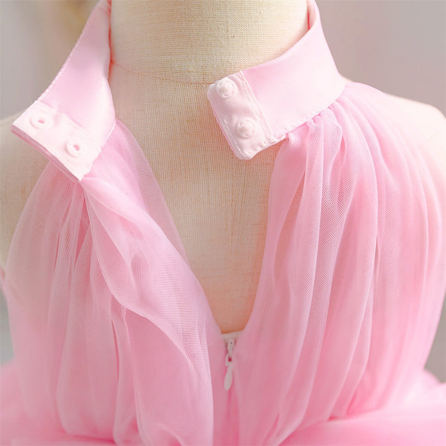 Ball Gown Halter Sleeveless Flower Girl Dresses with Ruched