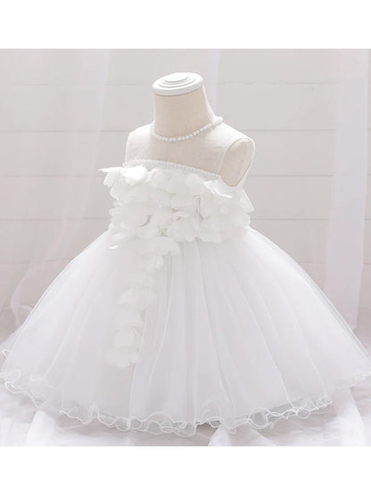 Ball Gown Scoop Sleeveless Flower Girl Dresses with Beading