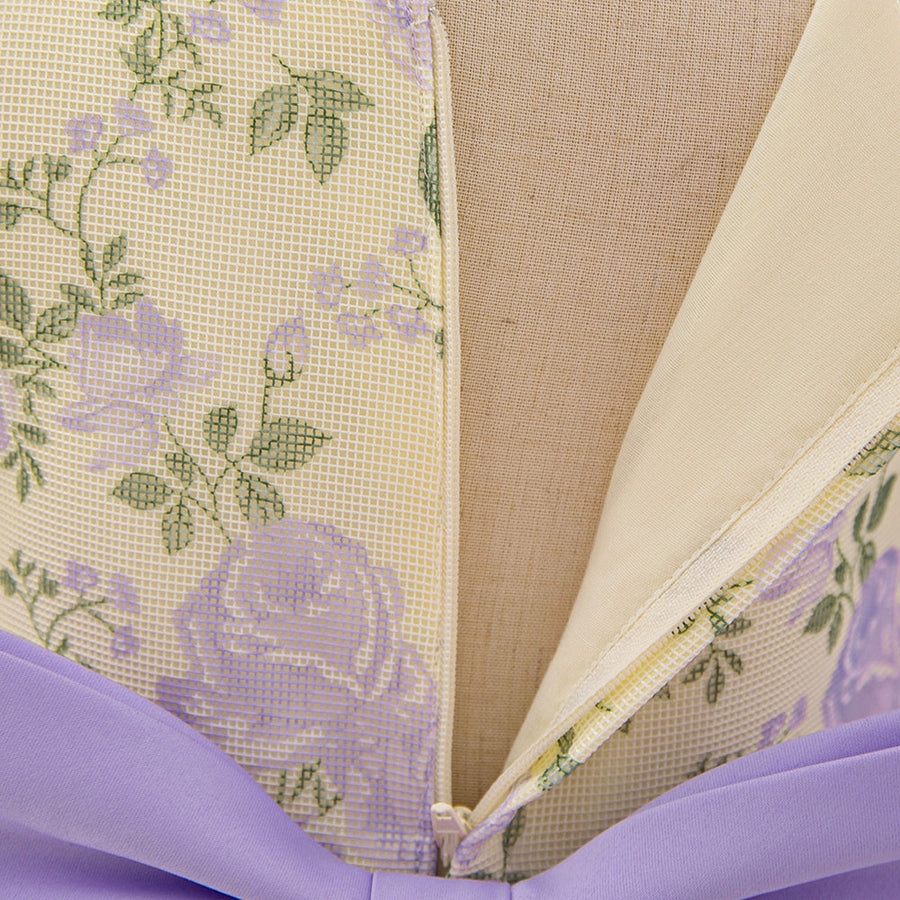 Ball Gown Scoop Puff Sleeves Flower Girl Dresses with Solid Flowers