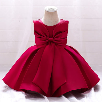 Ball Gown Scoop Sleeveless Flower Girl Dresses with Bow knot