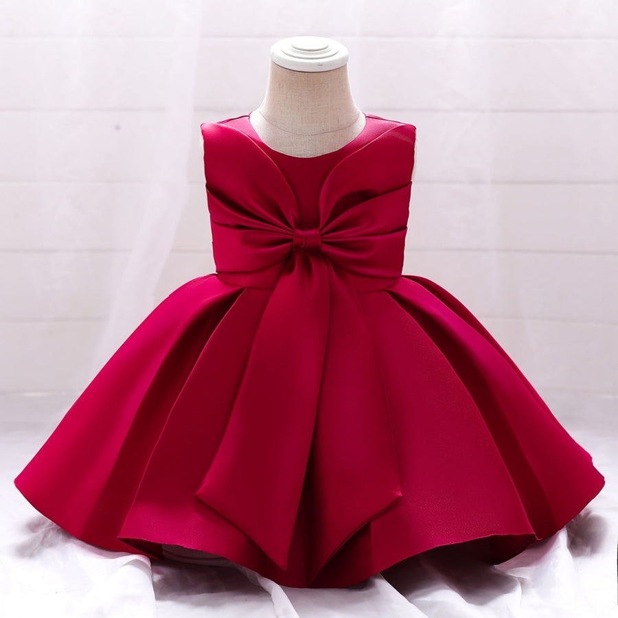 Ball Gown Scoop Sleeveless Flower Girl Dresses with Bow knot