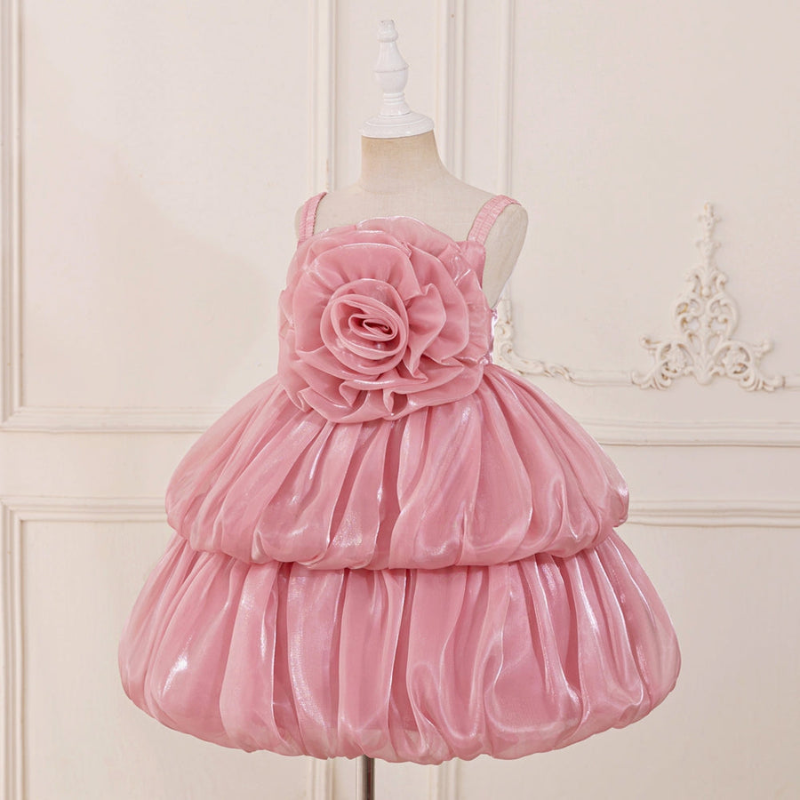 Ball Gown Scoop Sleeveless Flower Girl Dresses with Tiered