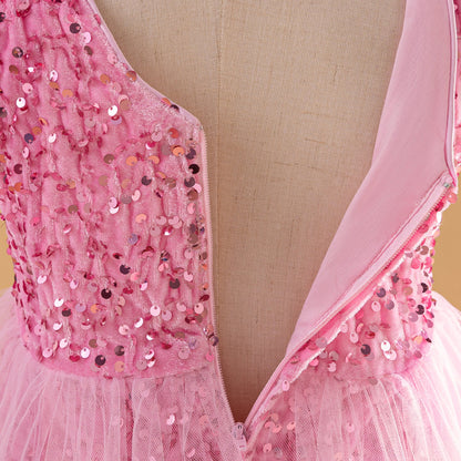 Ball Gown V-Neck Sleeveless Flower Girl Dresses with Pleats