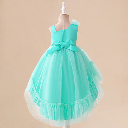 Ball Gown Asymmetrical Sleeveless Flower Girl Dresses with Beading