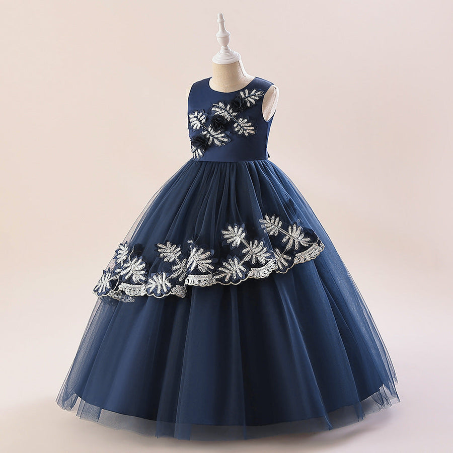Ball Gown Scoop Sleeveless Flower Girl Dresses with Sequins