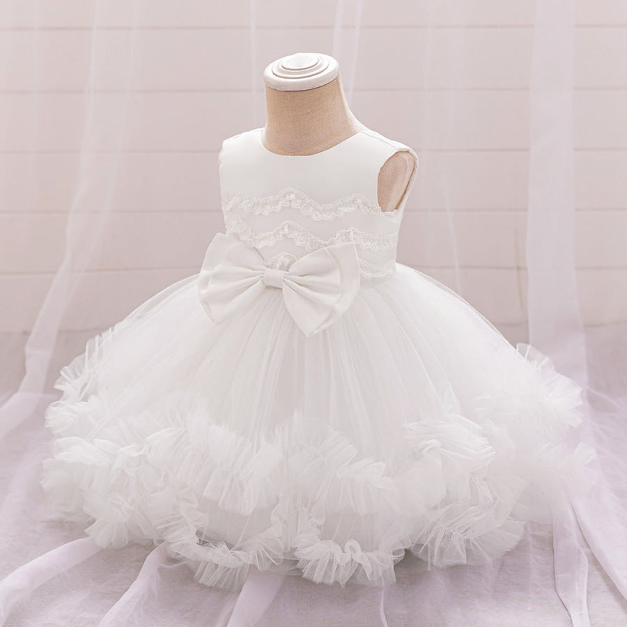 Ball Gown Scoop Sleeveless Flower Girl Dresses with Lace