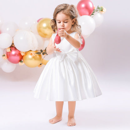 Ball Gown Square Neck Sleeveless Ruched Flower Girl Dresses