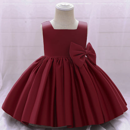 Ball Gown Square Neck Sleeveless Ruched Flower Girl Dresses
