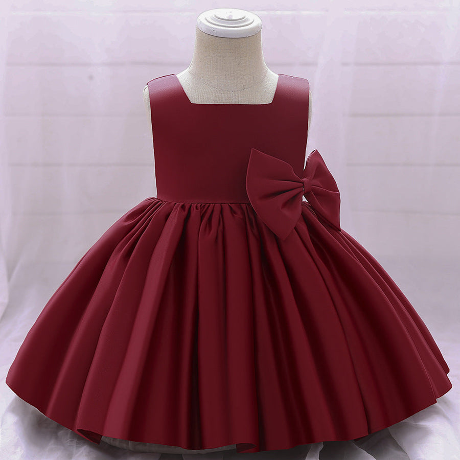 Ball Gown Square Neck Sleeveless Ruched Flower Girl Dresses