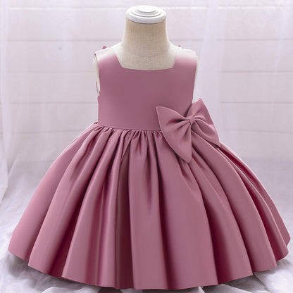 Ball Gown Square Neck Sleeveless Ruched Flower Girl Dresses