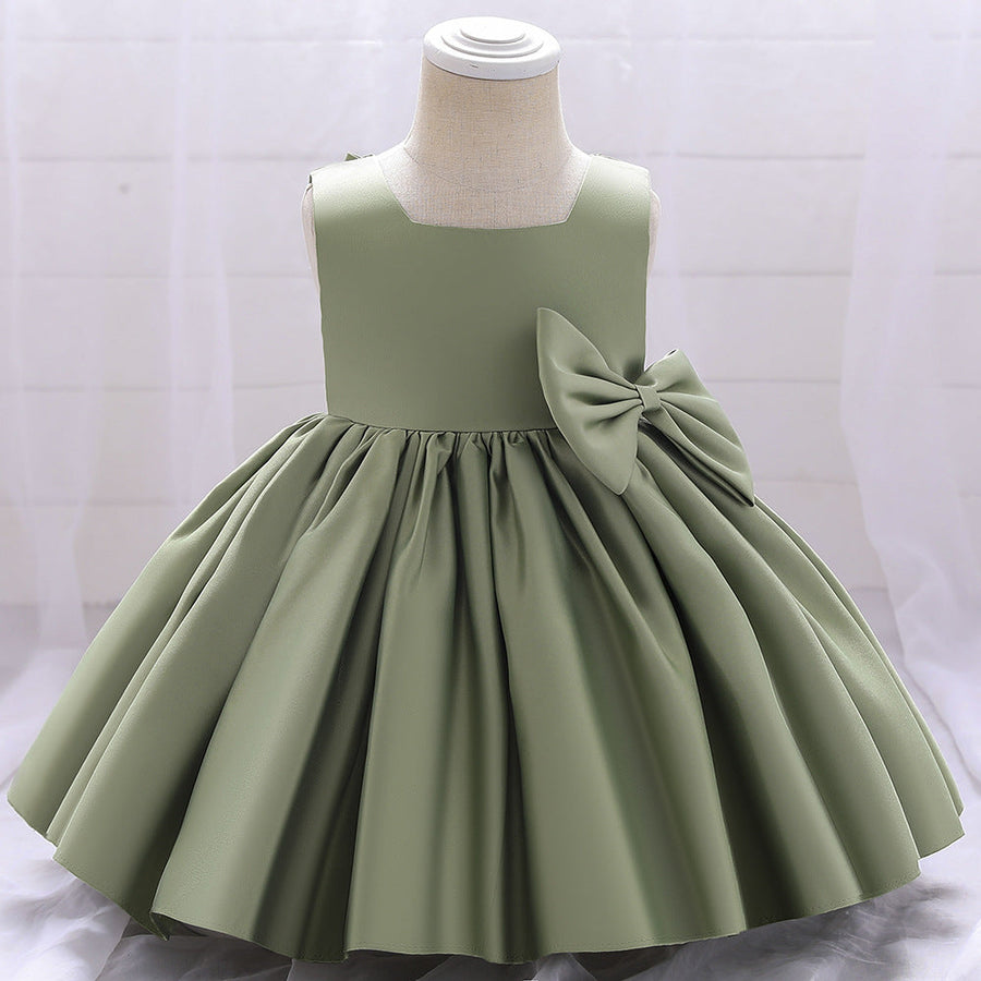 Ball Gown Square Neck Sleeveless Ruched Flower Girl Dresses
