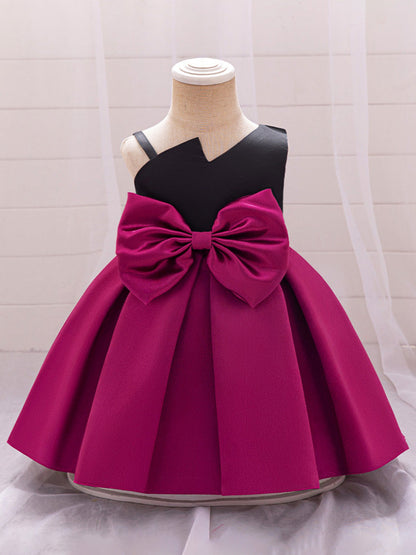 Ball Gown Asymmetrical Sleeveless Pleats Flower Girl Dresses