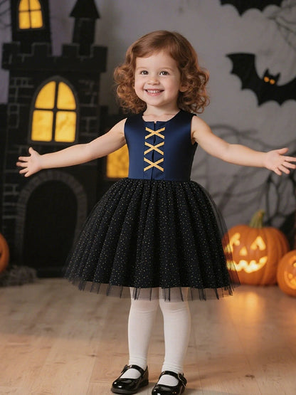 Ball Gown Square Neck Sleeveless Knee-Length Halloween Dresses for Girls