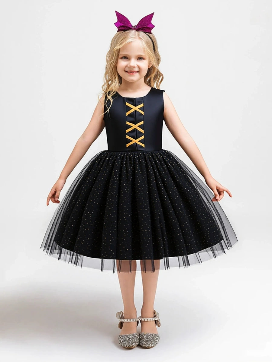 Ball Gown Square Neck Sleeveless Knee-Length Halloween Dresses for Girls