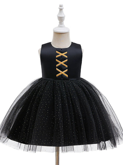 Ball Gown Square Neck Sleeveless Knee-Length Halloween Dresses for Girls