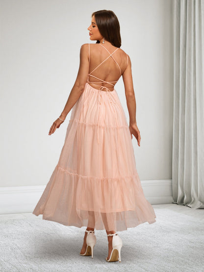 A-Line/Princess Spaghetti Straps Sleeveless Tulle Maternity Dresses with Sequins