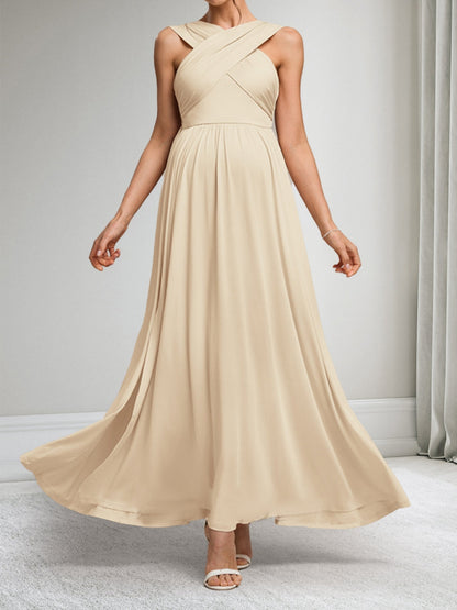 A-Line/Princess V-Neck Sleeveless Elegant Maternity Dresses with Split Side
