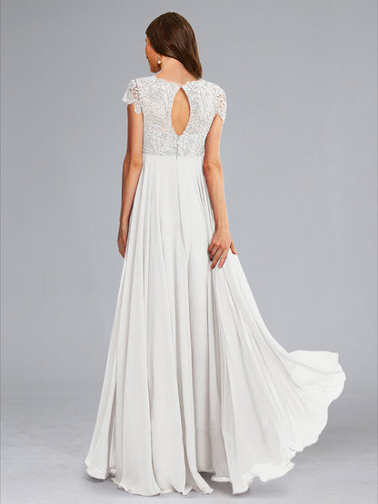 A-Line/Princess Scoop Lace Floor-Length Maternity Dresses with Appliques
