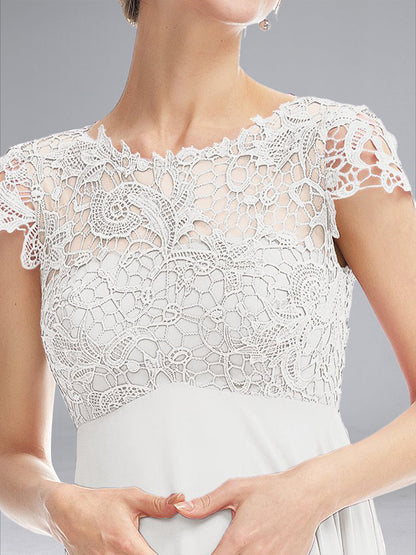 A-Line/Princess Scoop Lace Floor-Length Maternity Dresses with Appliques