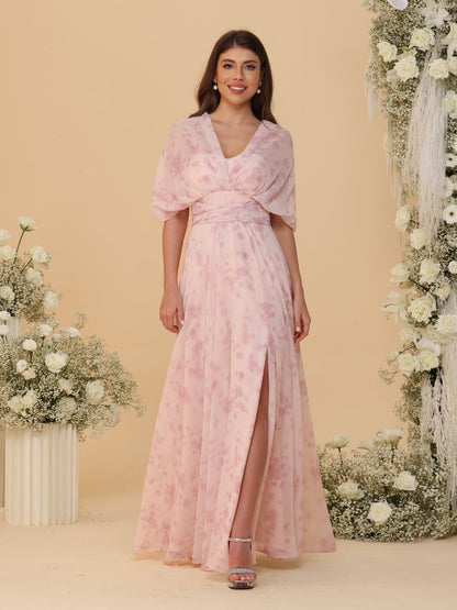 A-Line/Princess Convertible Infinity Bridesmaid Dresses with Pleats