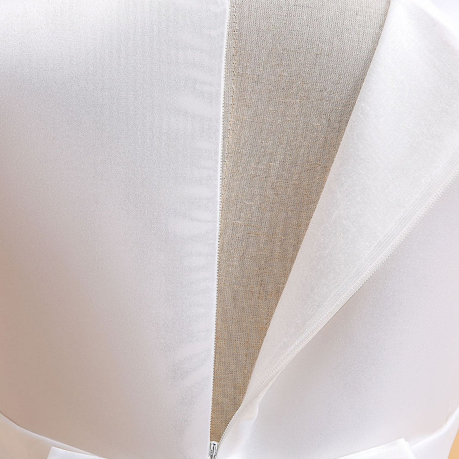 Ball Gown Scoop Puff Sleeves Flower Girl Dresses with Ruched