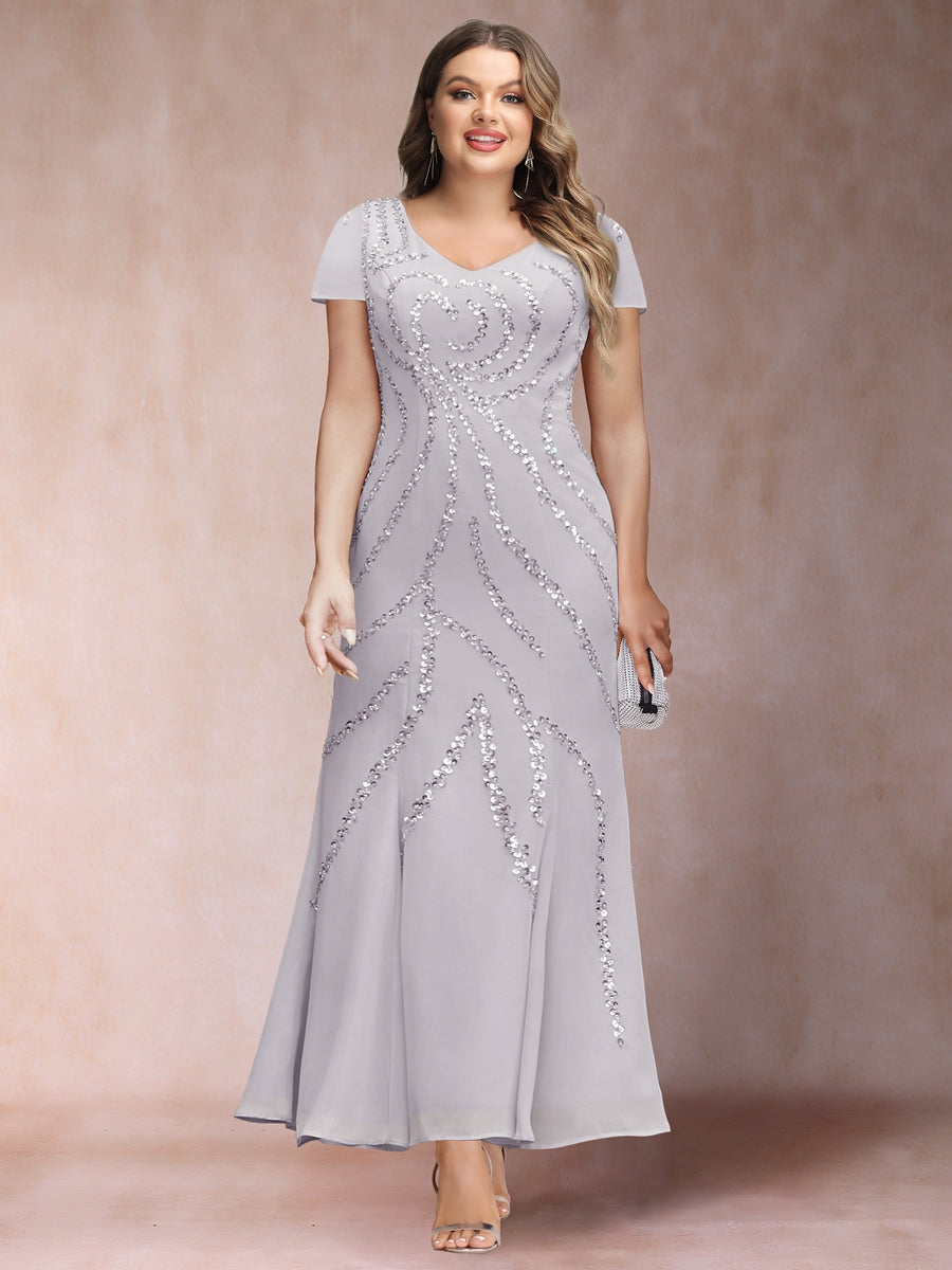 sachin and babi light blue dress Plus Size Eveningwear