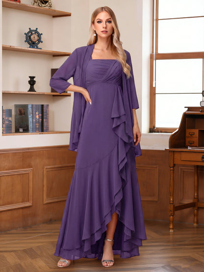 A-Line/Princess Sleeveless Mother of the Bride Dresses with Ruffles & Split Side