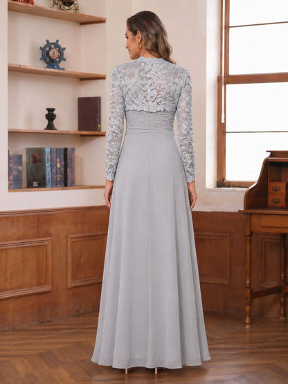 A-Line/Princess Sweetheart Sleeveless Floor-Length Mother of the Bride Dresses with Appliques & Jacket