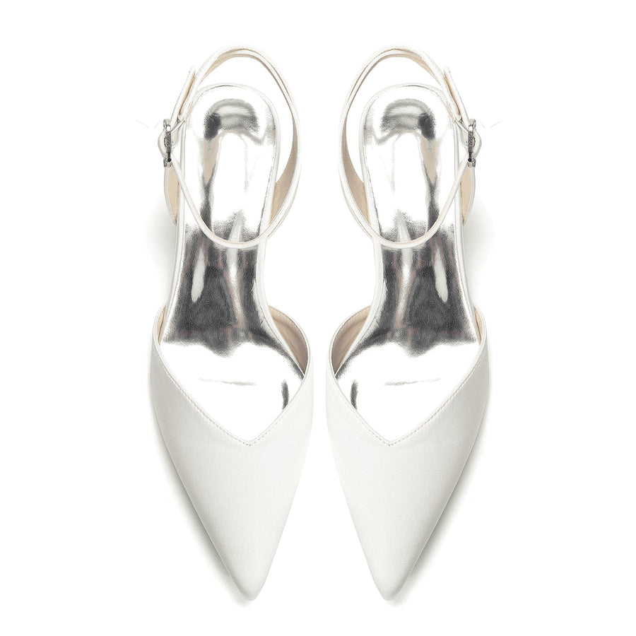 Women's Silk Satin With Closed Toe Ankle Strap Chunky Heel Evening Shoes