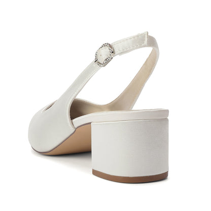 Women's Silk Satin With Closed Toe Ankle Strap Chunky Heel Evening Shoes