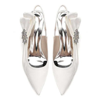 Women's Silk Satin With Closed Toe Ankle Strap Chunky Heel Evening Shoes With 3D Flower