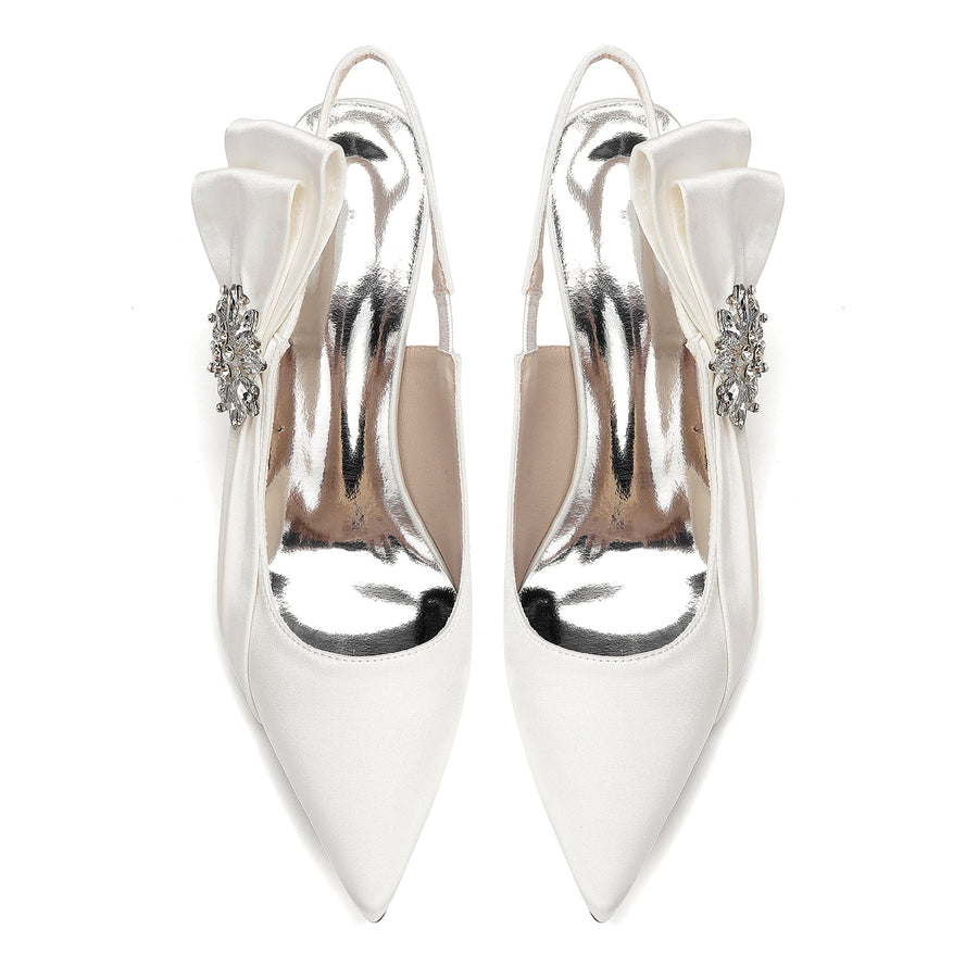 Women's Silk Satin With Closed Toe Ankle Strap Chunky Heel Evening Shoes With 3D Flower