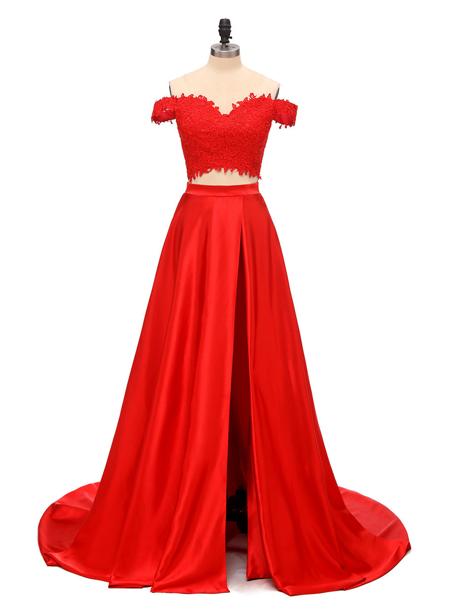 A-Line/Princess Cocktail Dresses Satin Off Shoulder Sweetheart Ruched Waist