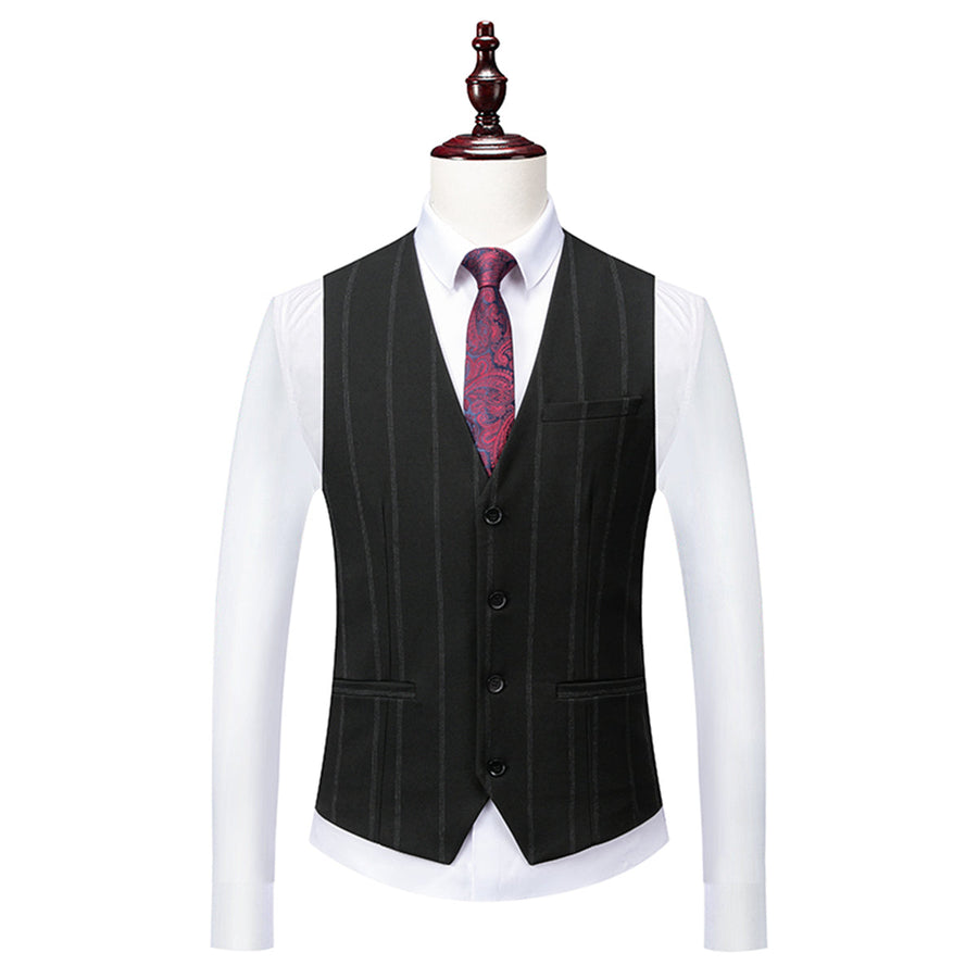 Tailored Fit Single Breasted One-button 3 Pieces Striped Men's Wedding Suits