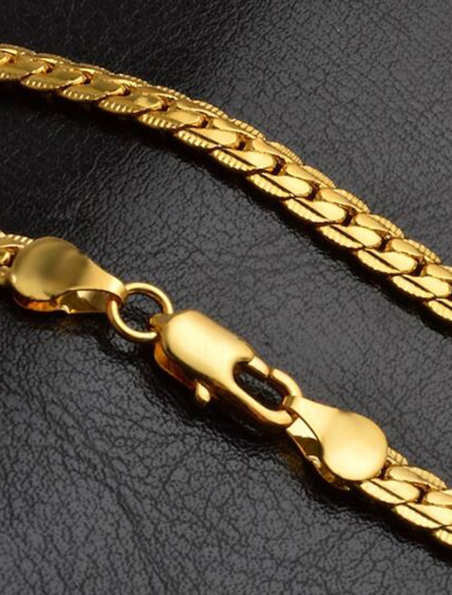 Men's Links Chain Herringbone Necklace