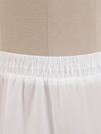 Tulle 1 Tier Tea-Length 4 Hoop Wedding Ball Gown Petticoats