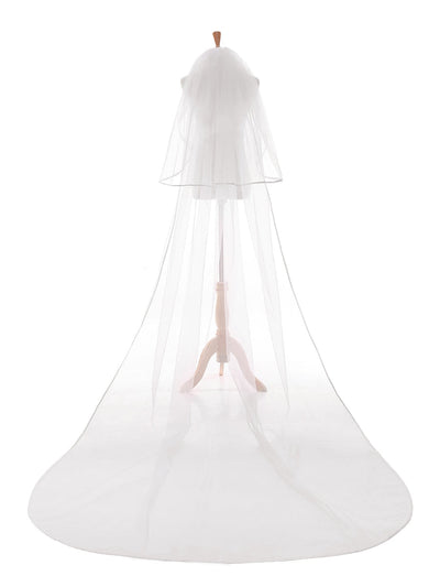 Elegant 2 Layers Tulle Long Bridal Veils