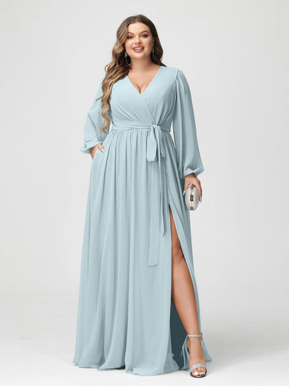 Long Sleeve Blue Convertible Dress Convertible Dress Baby Blue
