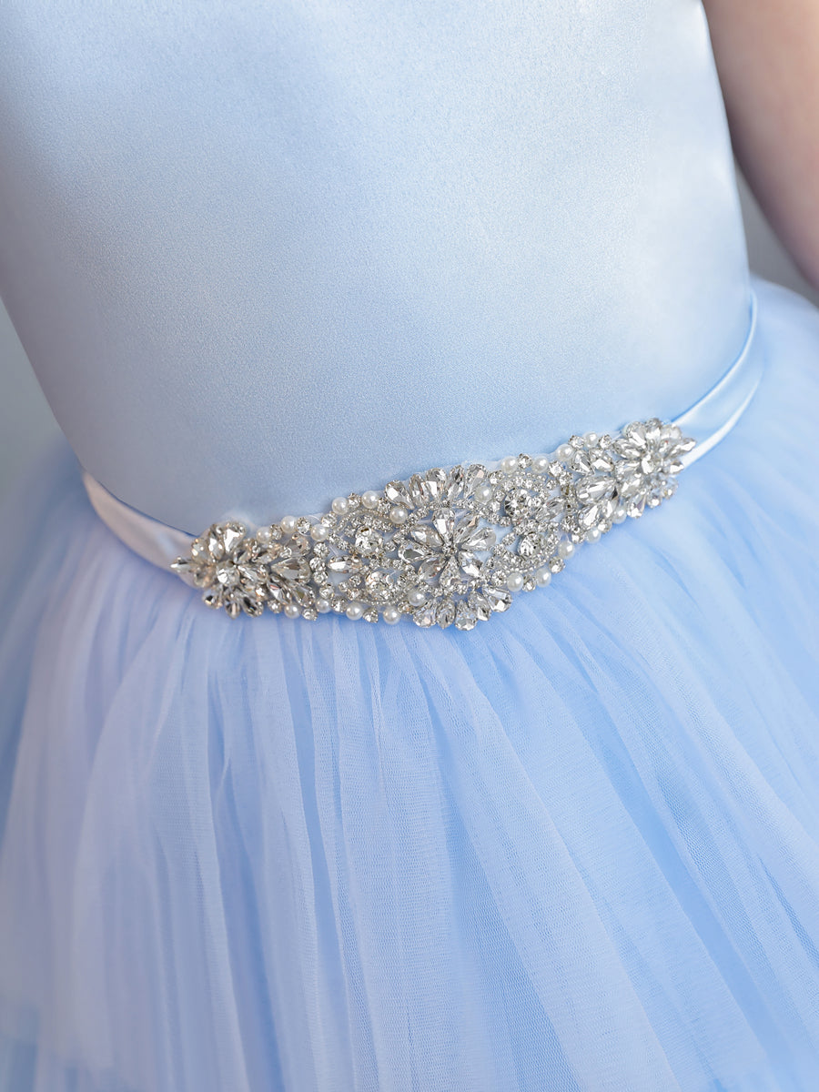 Tulle Ball Gown/Princess Flower Girl Dresses With Tiered Pleats & Rhin Lavetir UK Tulle Ball Gown/Princess Flower Girl Dresses With Tiered Pleats & Rhin Lavetir UK